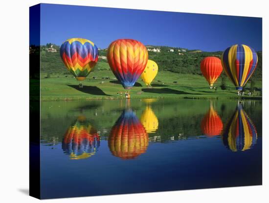 Hot Air Balloons, Snowmass CO-David Carriere-Stretched Canvas