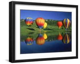 Hot Air Balloons, Snowmass CO-David Carriere-Framed Premium Photographic Print