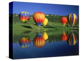 Hot Air Balloons, Snowmass CO-David Carriere-Stretched Canvas