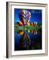 Hot Air Balloons, Snowmass CO-David Carriere-Framed Photographic Print