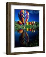 Hot Air Balloons, Snowmass CO-David Carriere-Framed Photographic Print