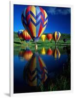 Hot Air Balloons, Snowmass CO-David Carriere-Framed Photographic Print