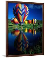 Hot Air Balloons, Snowmass CO-David Carriere-Framed Photographic Print