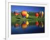 Hot Air Balloons, Snowmass CO-David Carriere-Framed Photographic Print