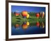 Hot Air Balloons, Snowmass CO-David Carriere-Framed Photographic Print