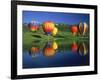 Hot Air Balloons, Snowmass CO-David Carriere-Framed Photographic Print