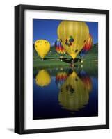 Hot Air Balloons, Snowmass CO-David Carriere-Framed Photographic Print