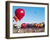 Hot Air Balloons Take Flight, Albuquerque, New Mexico, Usa-Charles Crust-Framed Photographic Print