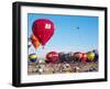 Hot Air Balloons Take Flight, Albuquerque, New Mexico, Usa-Charles Crust-Framed Photographic Print