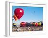 Hot Air Balloons Take Flight, Albuquerque, New Mexico, Usa-Charles Crust-Framed Photographic Print