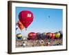 Hot Air Balloons Take Flight, Albuquerque, New Mexico, Usa-Charles Crust-Framed Photographic Print