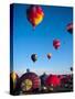 Hot Air Balloons Take Flight, Albuquerque, New Mexico, Usa-Charles Crust-Stretched Canvas