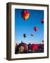 Hot Air Balloons Take Flight, Albuquerque, New Mexico, Usa-Charles Crust-Framed Photographic Print