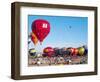 Hot Air Balloons Take Flight, Albuquerque, New Mexico, Usa-Charles Crust-Framed Photographic Print