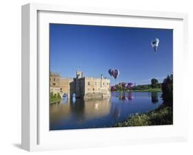 Hot Air Balloons Taking Off from Leeds Castle Grounds, Kent, England, United Kingdom, Europe-Nigel Blythe-Framed Photographic Print