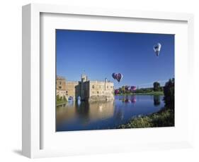 Hot Air Balloons Taking Off from Leeds Castle Grounds, Kent, England, United Kingdom, Europe-Nigel Blythe-Framed Photographic Print