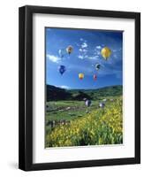 Hot Air Balloons-David Carriere-Framed Premium Photographic Print