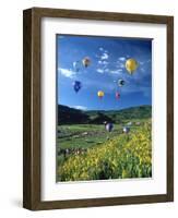 Hot Air Balloons-David Carriere-Framed Photographic Print