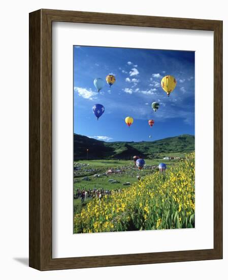 Hot Air Balloons-David Carriere-Framed Photographic Print