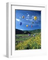 Hot Air Balloons-David Carriere-Framed Photographic Print