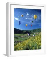 Hot Air Balloons-David Carriere-Framed Photographic Print