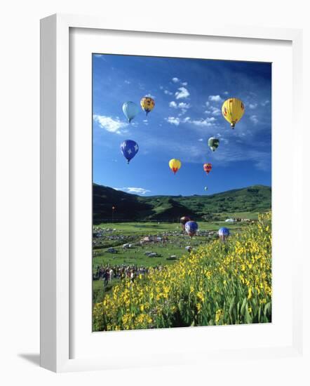 Hot Air Balloons-David Carriere-Framed Photographic Print