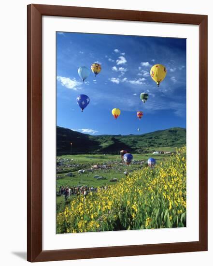 Hot Air Balloons-David Carriere-Framed Photographic Print