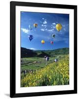 Hot Air Balloons-David Carriere-Framed Photographic Print