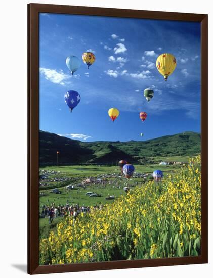 Hot Air Balloons-David Carriere-Framed Photographic Print