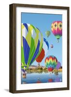 Hot Air Balloons-Lantern Press-Framed Art Print