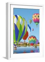 Hot Air Balloons-Lantern Press-Framed Art Print