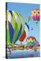 Hot Air Balloons-Lantern Press-Stretched Canvas
