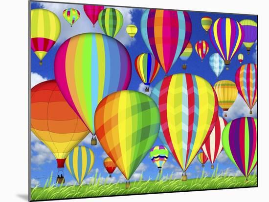 Hot Air Balloons-Jean Plout-Mounted Giclee Print