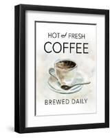 Hot and Fresh Coffee-Carol Robinson-Framed Art Print