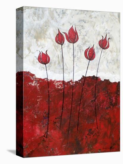 Hot Blooms II-Herb Dickinson-Stretched Canvas