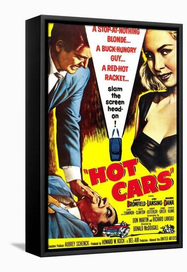 HOT CARS, poster, 1956-null-Framed Stretched Canvas