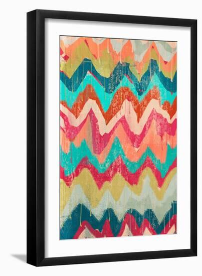 Hot Chevrons 1-Cynthia Alvarez-Framed Art Print