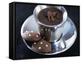Hot Chocolate with Chocolate Biscuits-Alena Hrbkova-Framed Stretched Canvas