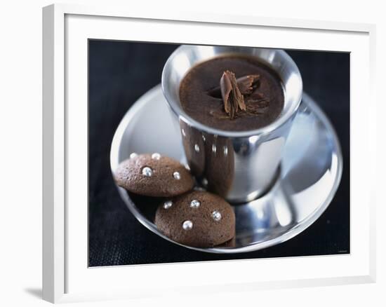 Hot Chocolate with Chocolate Biscuits-Alena Hrbkova-Framed Photographic Print