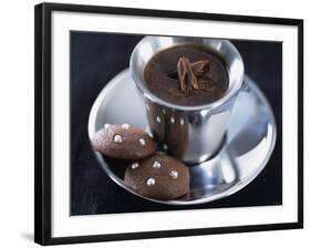 Hot Chocolate with Chocolate Biscuits-Alena Hrbkova-Framed Photographic Print