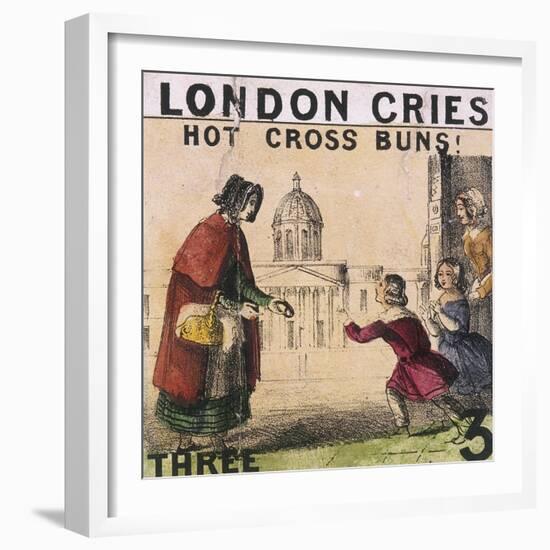 Hot Cross Buns!, Cries of London, C1840-TH Jones-Framed Giclee Print