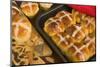 Hot Cross Buns in a Baking Tin, Easter Speciality, United Kingdom, Europe-Nico Tondini-Mounted Photographic Print