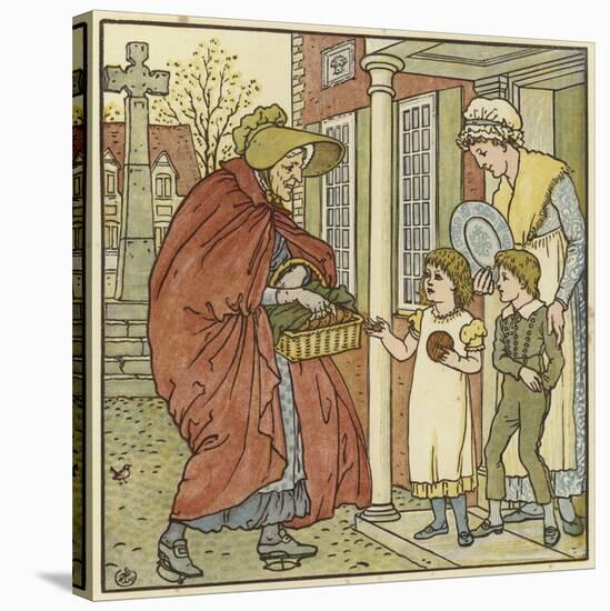 Hot Cross Buns-Walter Crane-Stretched Canvas