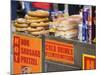 Hot Dog and Pretzel Stand, Manhattan, New York City, New York, USA-Amanda Hall-Mounted Photographic Print