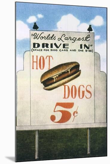 Hot Dog Billboard-null-Mounted Giclee Print