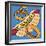 Hot Dog Onion Rings On Blue-Ron Magnes-Framed Giclee Print