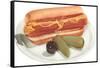 Hot Dog, Pickles, Olive-null-Framed Stretched Canvas