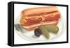 Hot Dog, Pickles, Olive-null-Framed Stretched Canvas