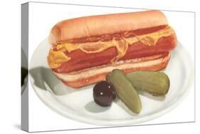Hot Dog, Pickles, Olive-null-Stretched Canvas