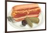 Hot Dog, Pickles, Olive-null-Framed Art Print